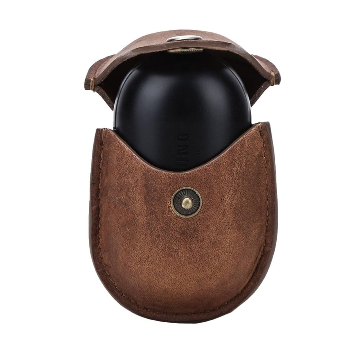 HEMOTON 2piezas Estuche De Cuero Genuino para Auriculares Inalámbricos Almacenamiento Portátil Protección y Diseño Elegante Marrón