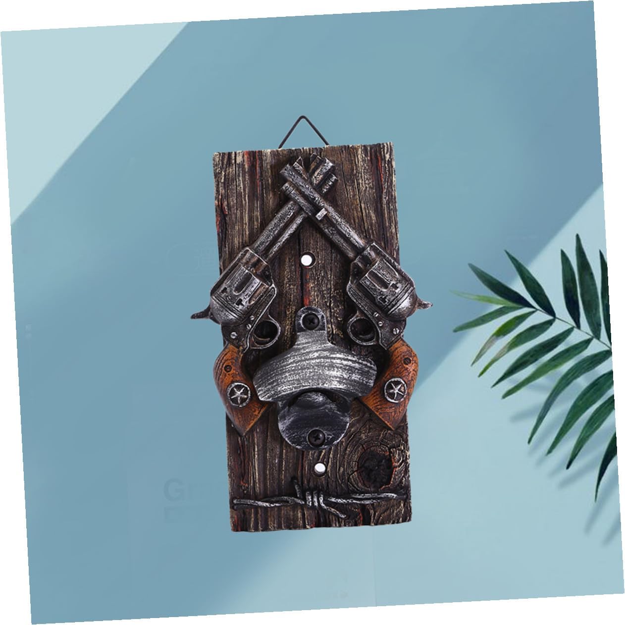 SAFIGLE Creative Resin Beer Bottle Opener with Deer Antler Design, Retro Hanging Bar Beer Opener for Home and Store Use