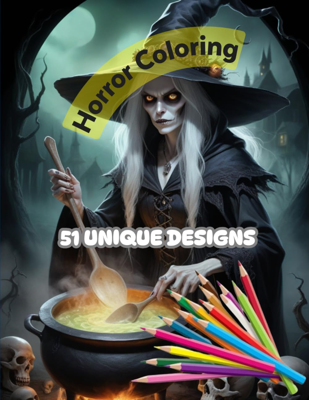 Freak of Beauty : Horror Coloring Book for Adults: Featuring 51 Unique Illustrations of Creepy, Gory, Dark Fantasy and Haunting for Relaxation and Stress Relief