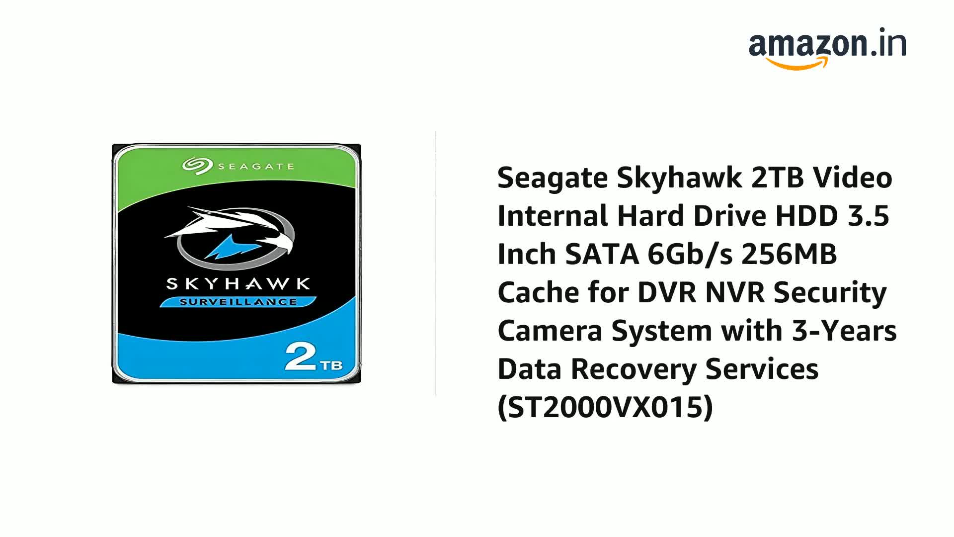 Seagate Skyhawk 2TB Video Internal Hard Drive HDD