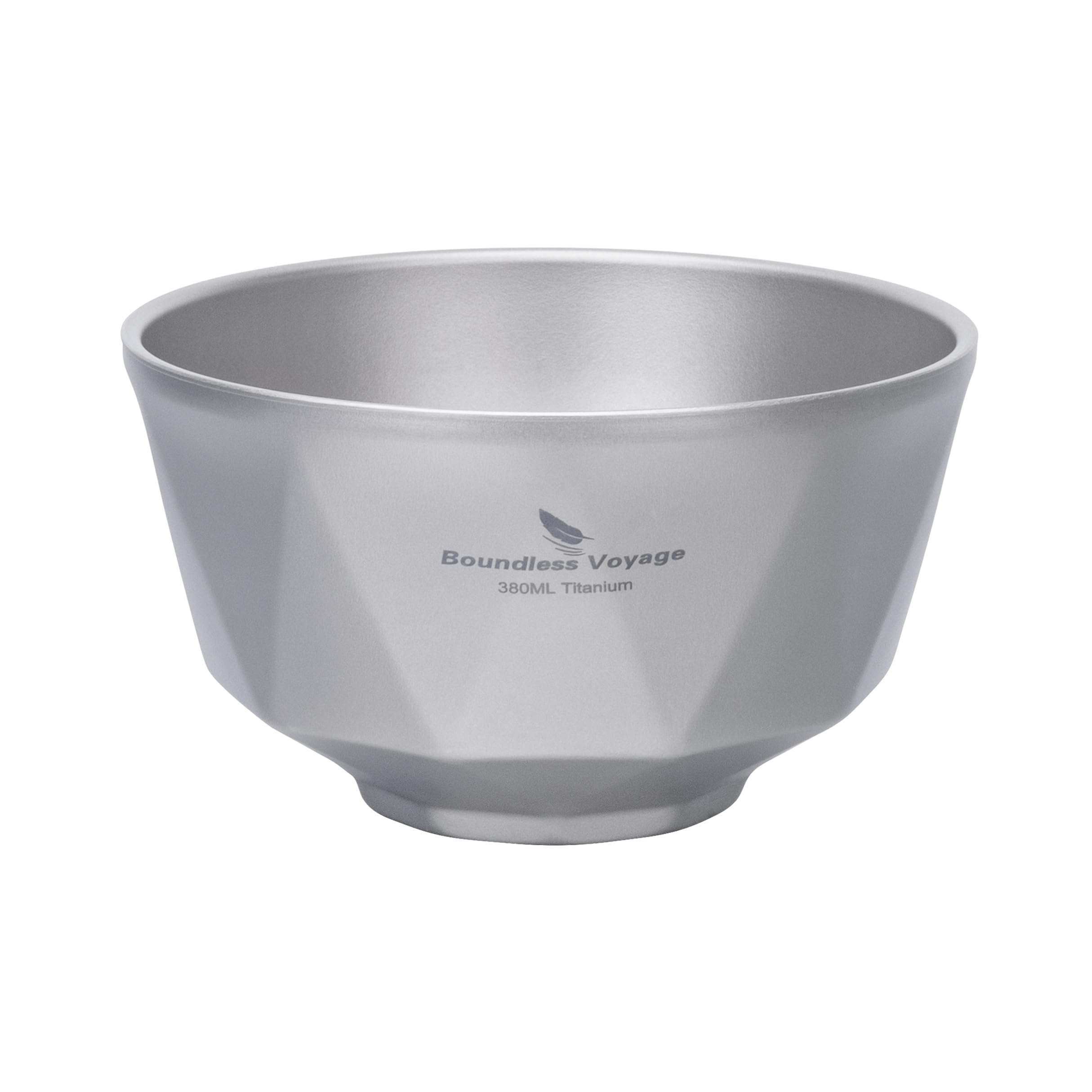 Boundless Voyage Titanium Double Walled Bowls Camping Stackable Tableware Kitchen Metal Bowl for Salad Rice Soup Oatmeal Yogurt Ice Cream Snack Use (380ml Normal-Ti1177T)