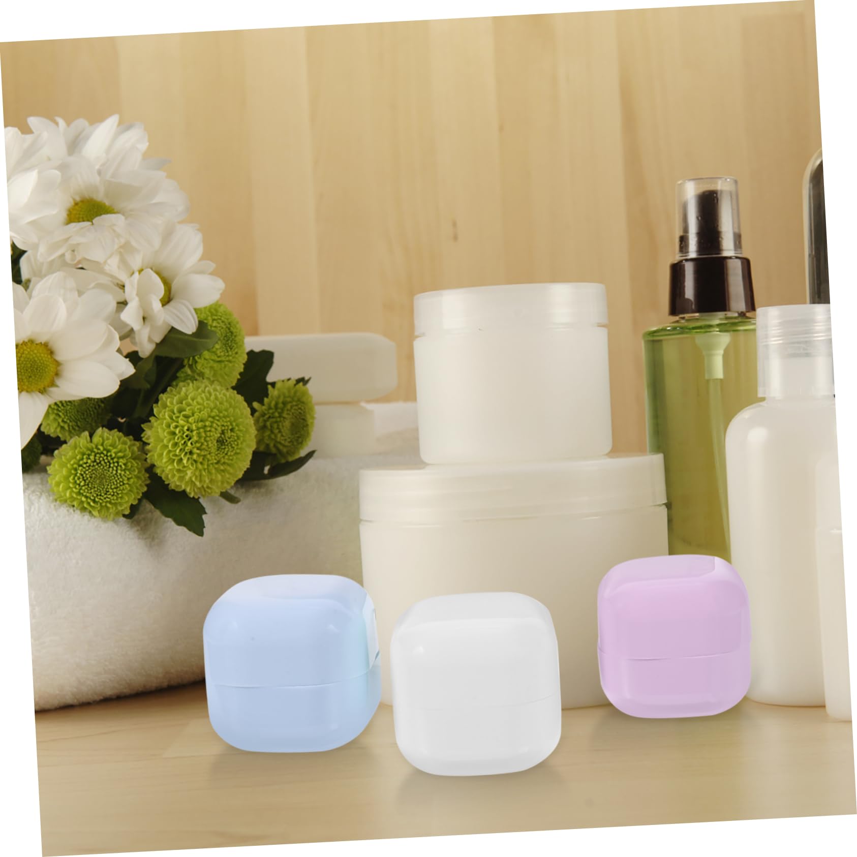 minkissy 20stücke Leere Nachfüllbare Kosmetikbehälter Cremedosen Für Lotionen Augencreme Und Make-up Tragbare Reisebehälter Frischen Farben Für