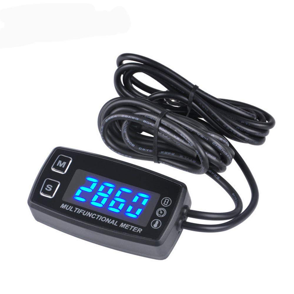 YONGYAO Contagiri Digitale LED per Moto Multifunzione con Schermo Impermeabile Termometro