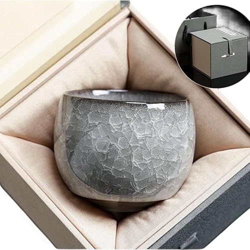 Kulangsu shop職人手作 陶器 カップ 湯呑み 盃 酒器 日本酒 グラスガラス 冷酒 お猪口 人気 おしゃれ 和食器 茶碗 感謝を込めた退職ギフト 贈答用 贈り物 無病息災 退職祝い プレゼント ギフト用の箱 (B)