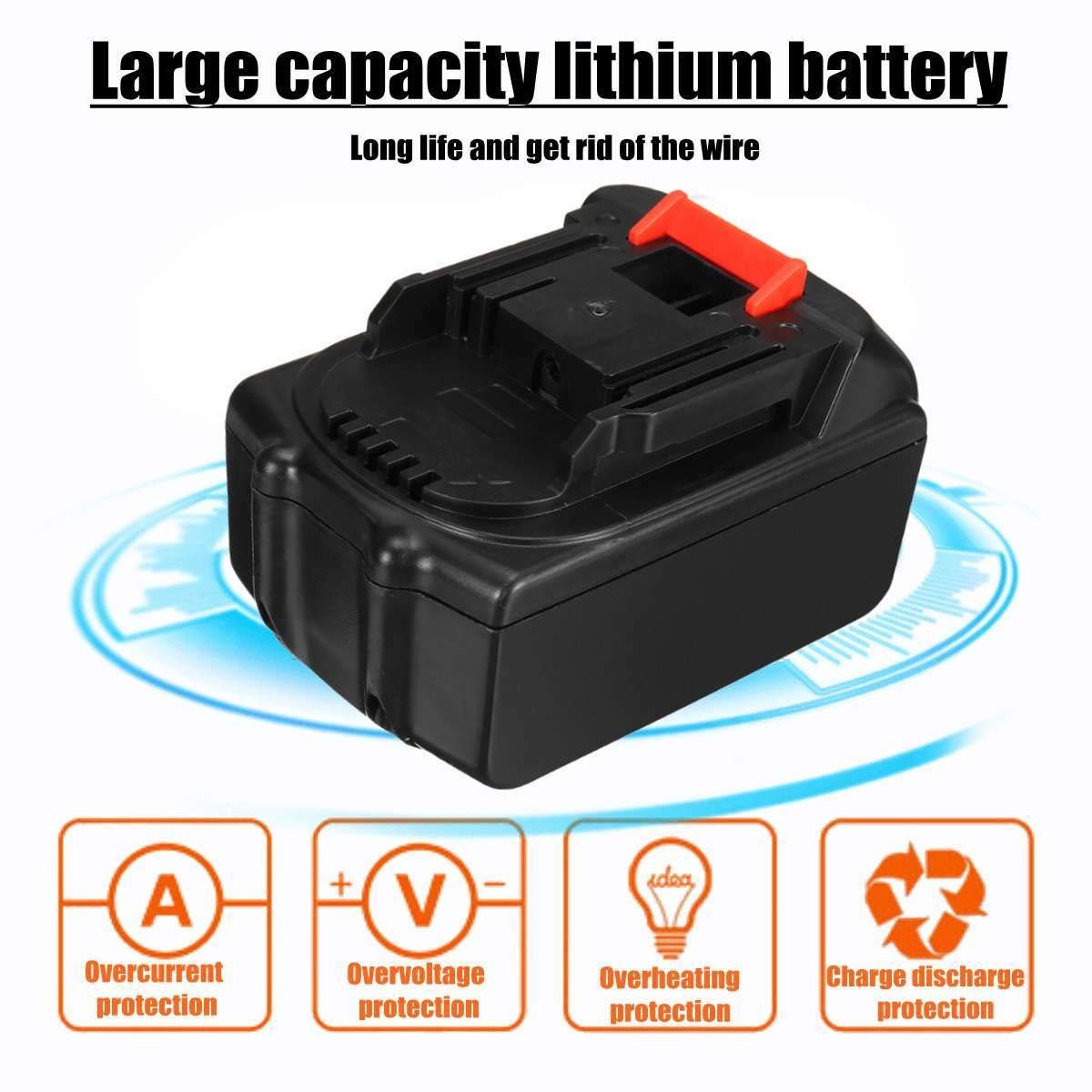 Soffiatore 128VF 19800mAh Portable elettrico tenuto in mano del ventilatore di aria con batteria Li-ion, cordless Ventilatore Aspirapolvere soffiaggio e di aspirazione Soffiatore A Batteria