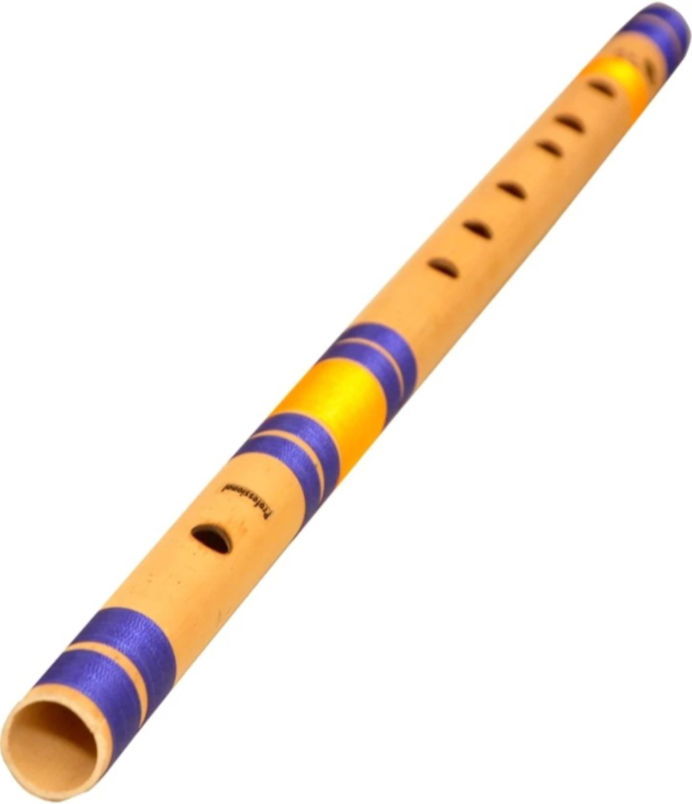 D Sharp Medium Professional Right Handed Bamboo Flute 17.5 inch Size 46 Cm Length With Carry Bag The Gold Rush Flute is Winner of Guineas Book World Recorder (DSMPBF6872)-image-35