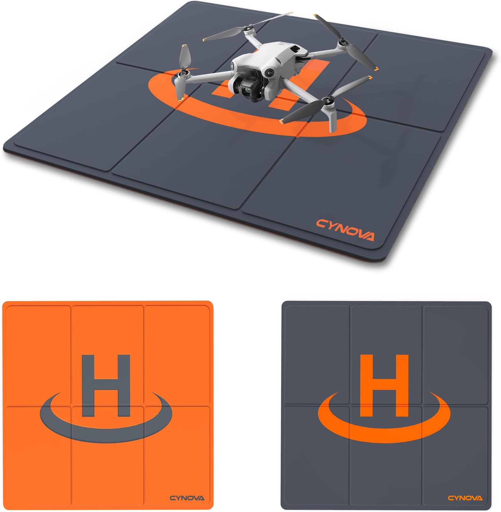 CYNOVA Drone Landing Pad Pro Fast-Fold Double-Sided Waterproof 20 inch(50cm) Compatible with DJI Mavic Air 2/Mavic Mini 2/Mavic 2 Pro/Zoom/DJI FPV Drone Accessories