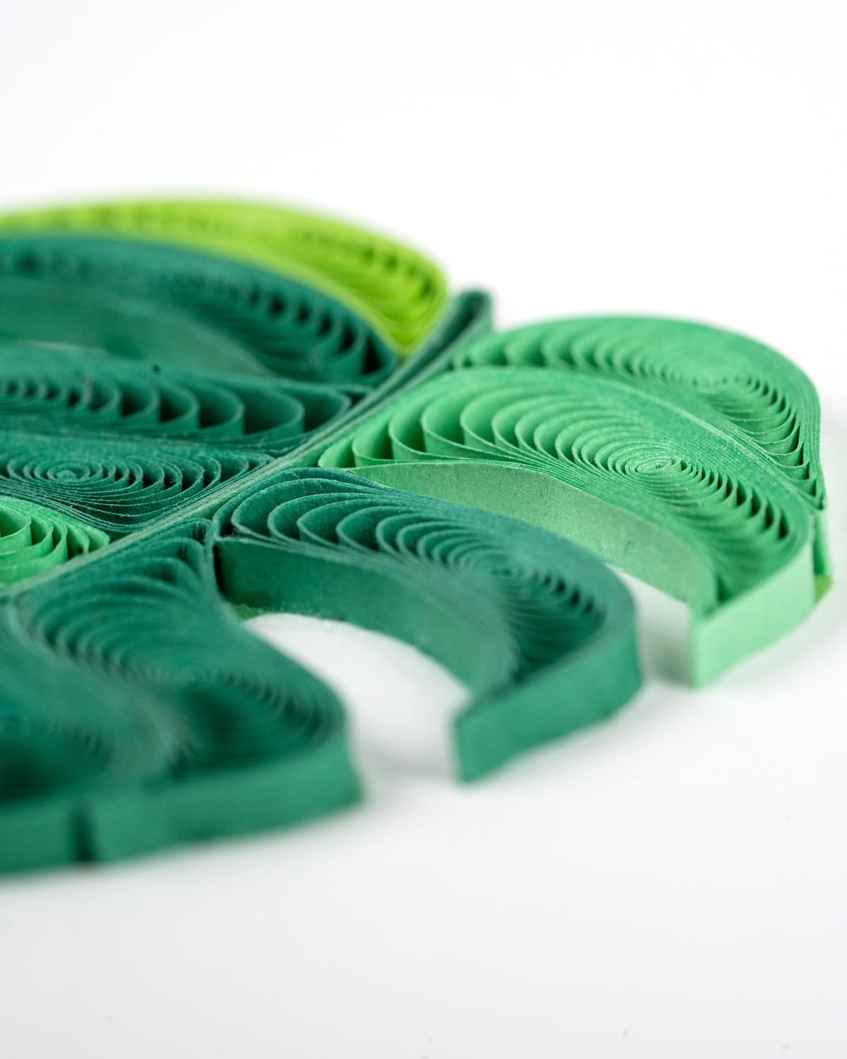 Quilling Green Monstera Pot Plant Lover Hand-Finished Art Greeting Card Frameable Art, Suitable for Framing in a Card Frame - Image 3