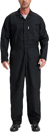 Men's Work Coveralls Garages Jumpsuit Mechanic Coverall Utility Work Crawl Suit