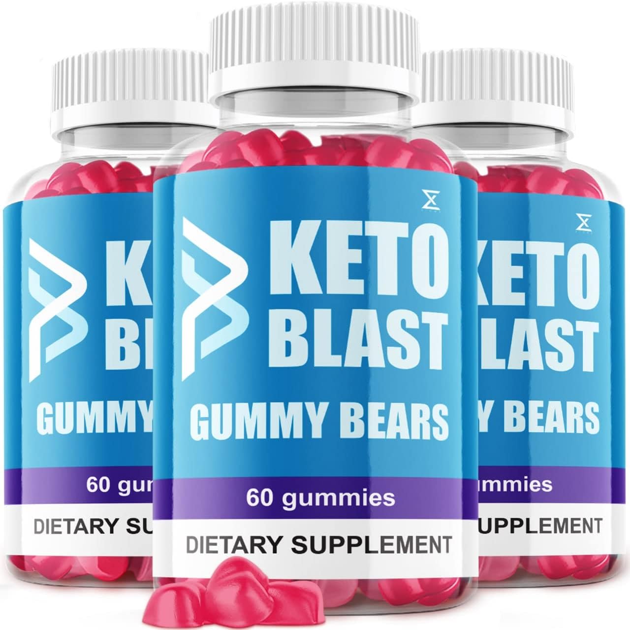 Keto Blast Gummies Lot de 3 paquets de 180 gélatines Keto Blast 1000 mg