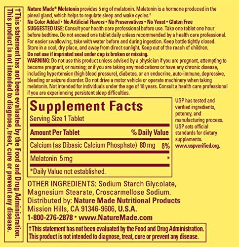 Miniatura 2 de Nature Made Melatonin Máxima resistencia 5 mg, 90 tabletas (paquete de 2)