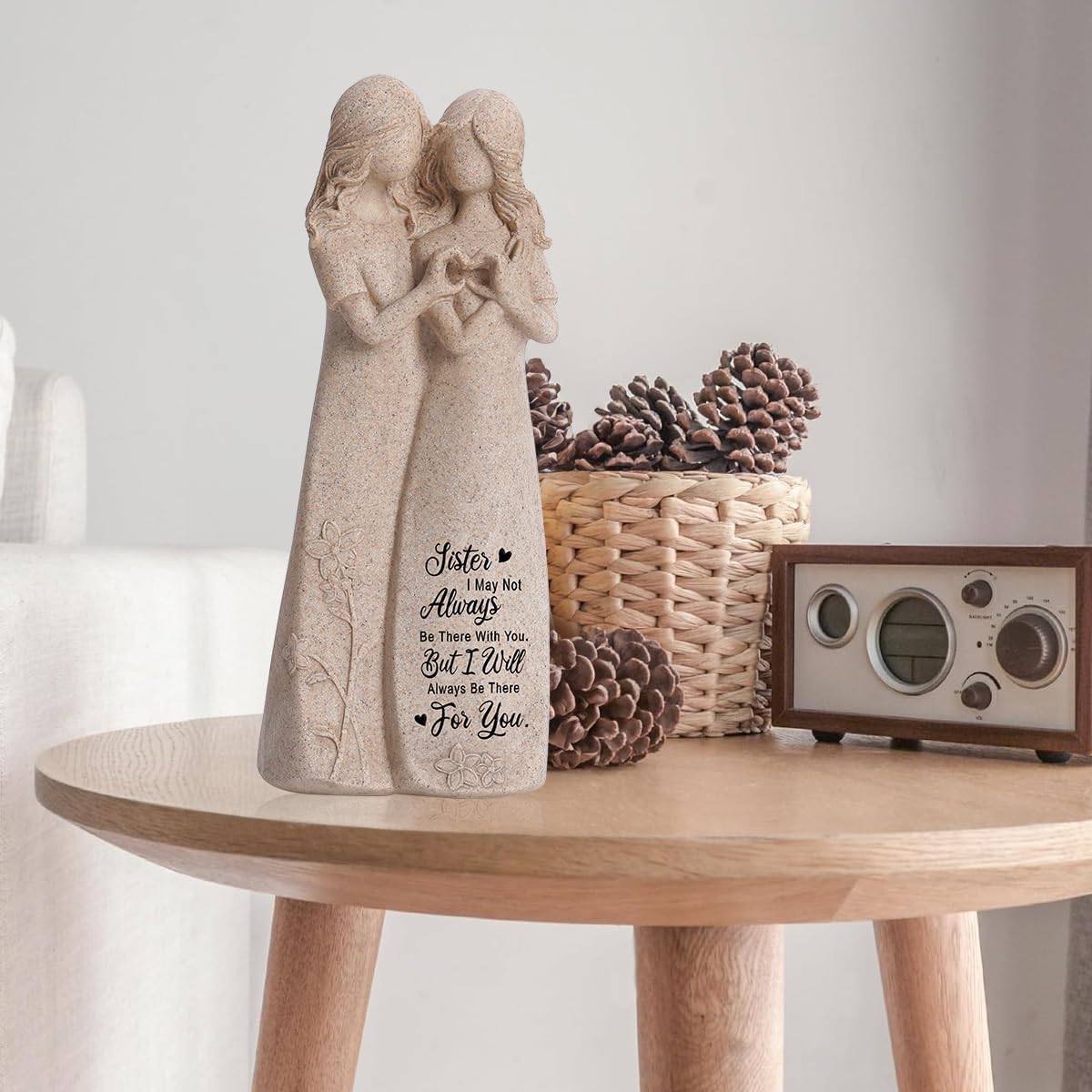 Friendship Gifts for Women Best Friends Birthday Gifts Sister Figurines, Gifts for Friends Women Sisters' Day, Gifts for Christmas (Granite) - Image 9