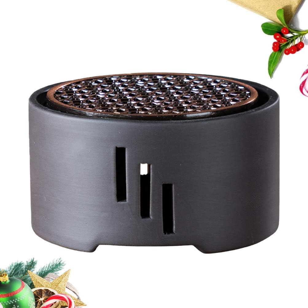 Mug Holder Teapot Warmer Ceramic Coffee Tea Warmers Circular Tea Light Food Butter Warmer with Mat for Glass Teapot Heatproof Dish Warming Portable Heater