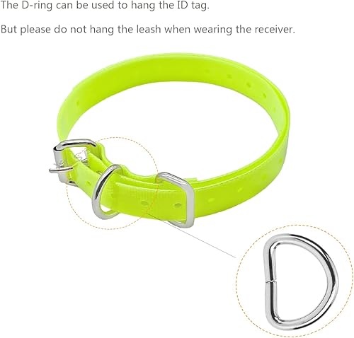 Miniatura 6 de Correa de collar de perro para la mayoría de receptores de collar de choque de entrenamiento electrónico, ajustable, duradera, impermeable, sin