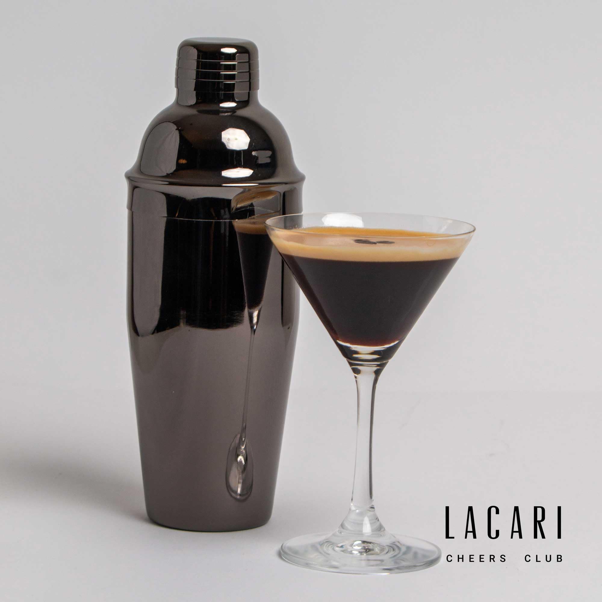 LACARI Cocktail Set – 17-teilig, Boston Shaker Aus Edelstahl, Schwarz, Mit Allem Zubehör