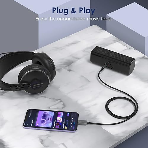 Miniatura 4 de Cable auxiliar de iPhone para automóvil, cable Lightning a audio de 0.138 in certificado MFi de Apple, 6.6 pies, compatible con iPhone