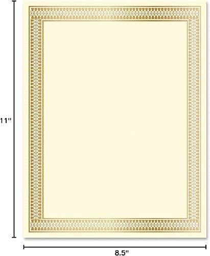 Miniatura 2 de Geographics Certificados de lámina tradicionales, lámina dorada, 8.5 x 11 pulgadas, paquete de 100 (47833)