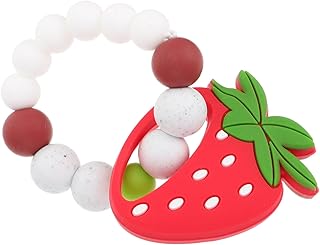 CIMAXIC 1 Peça Pulseira De Bebê Brinquedo De Dentição Infantil Mordedor De Contas De Silicone Brinquedo De Chocalho De Bebê Links De Silicone Chocalho De Bebê Agitador Pulseira Molar