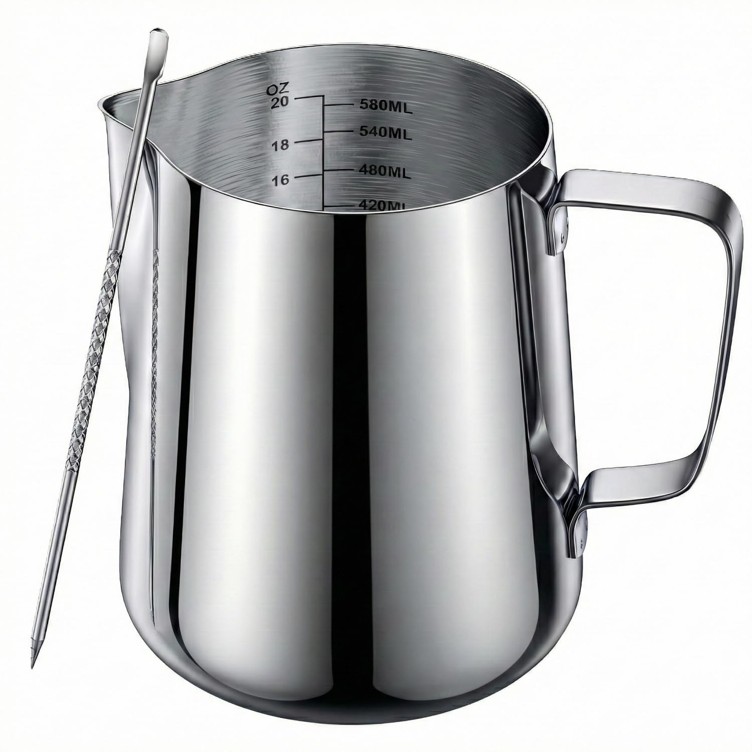 Amazon.com: 20oz Milk Frothing Pitcher (600ml) with Measurements