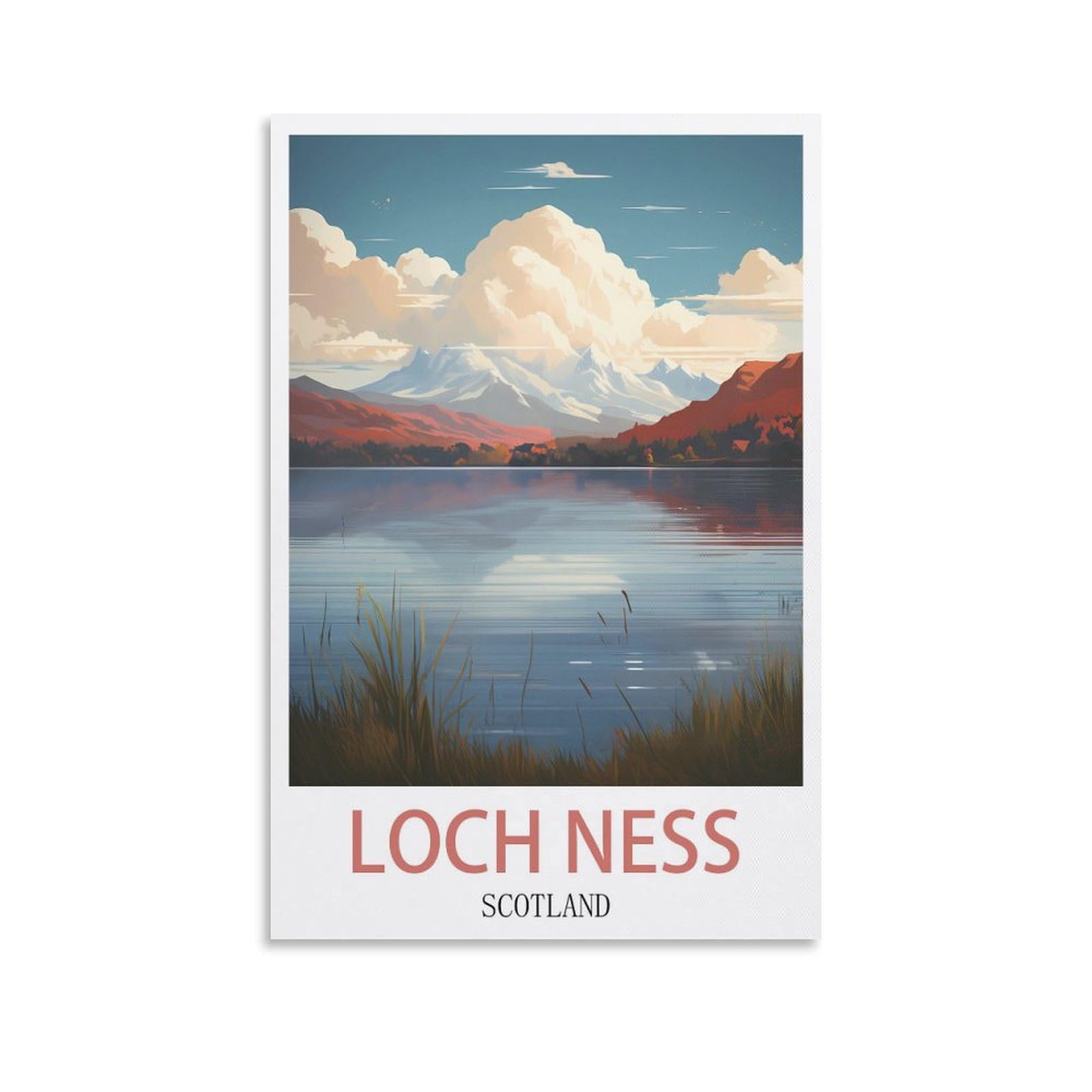 Metal Tin Sign,Loch Ness Scotlands,Metal Wall Decorative Tin Signs for Home Kitchen Bar Coffee Shop Club Orchard Decoration 30x30cm