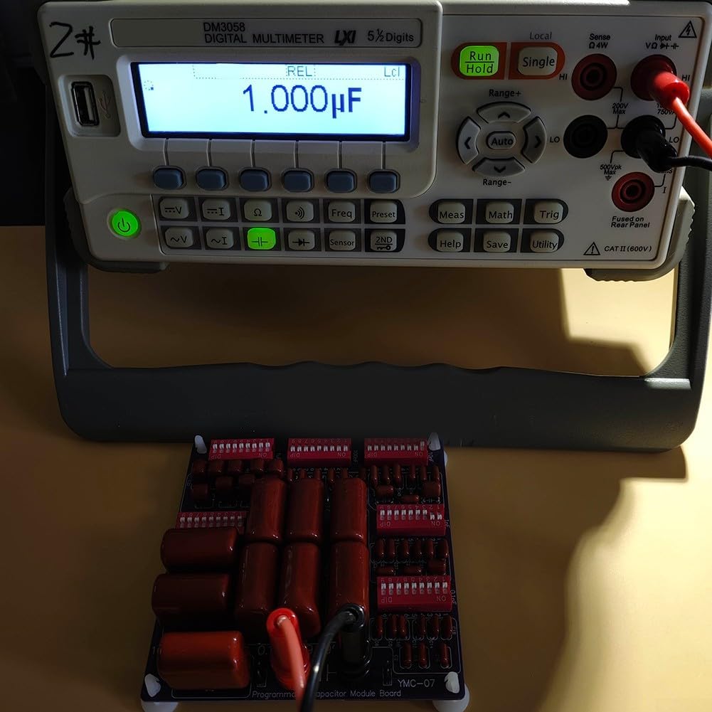 Capacitance Board, 6 Digit Decade Programmable Capacitor 0.1nF to 99.9999uF Stepping Board for Electronics Projects
