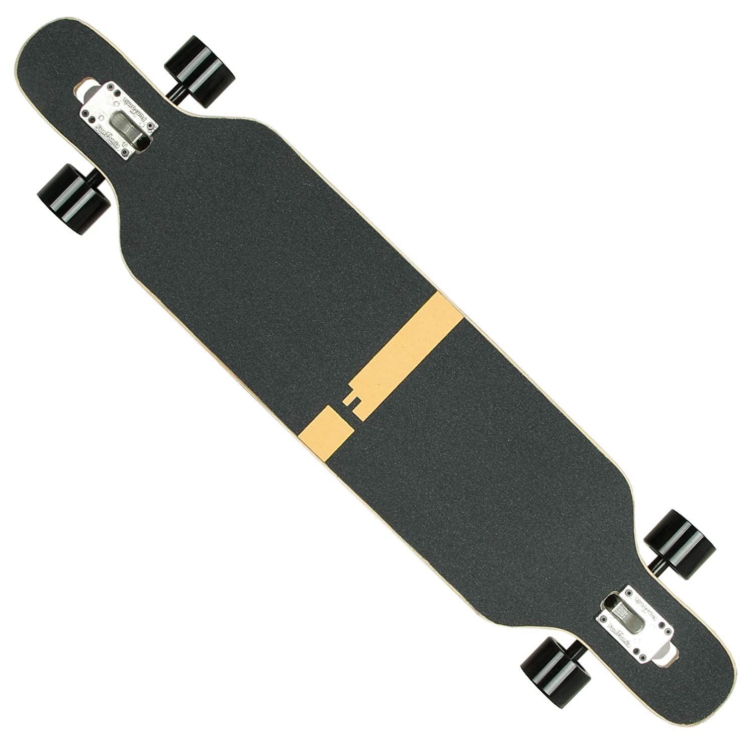 FunTomia Longboard Skateboard Drop Through Cruiser Planche complète avec roulements à Billes Mach1 High Speed T-Tool avec et sans Roues LED