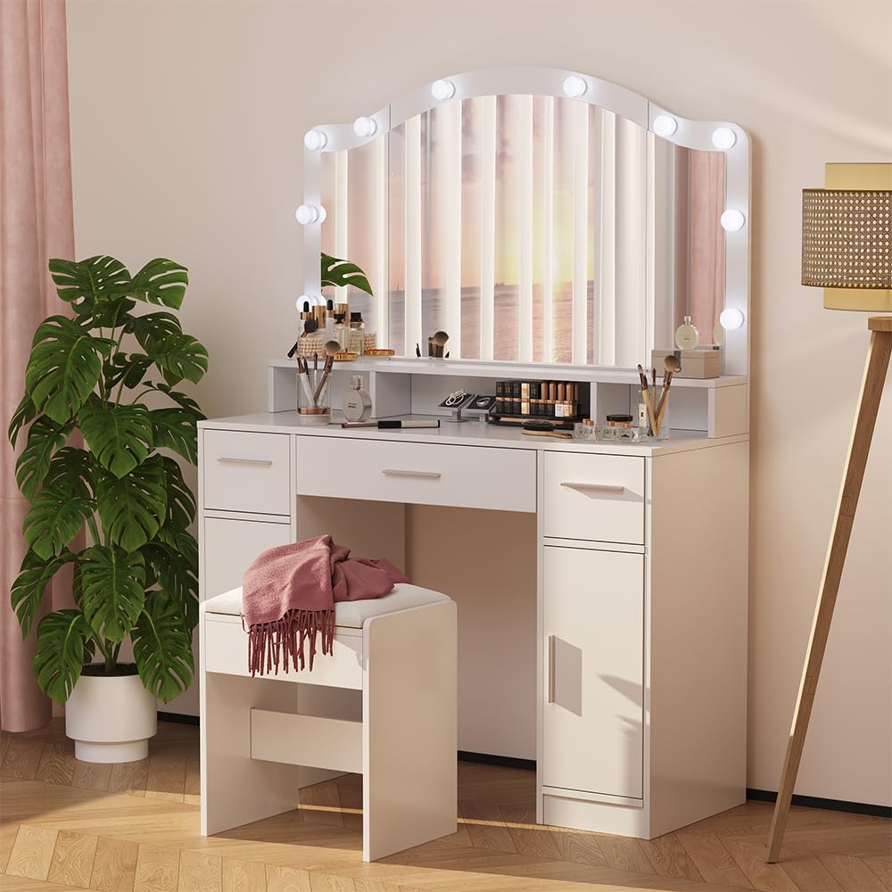 Vicco Schminktisch Lumira, Weiß, 110 cm