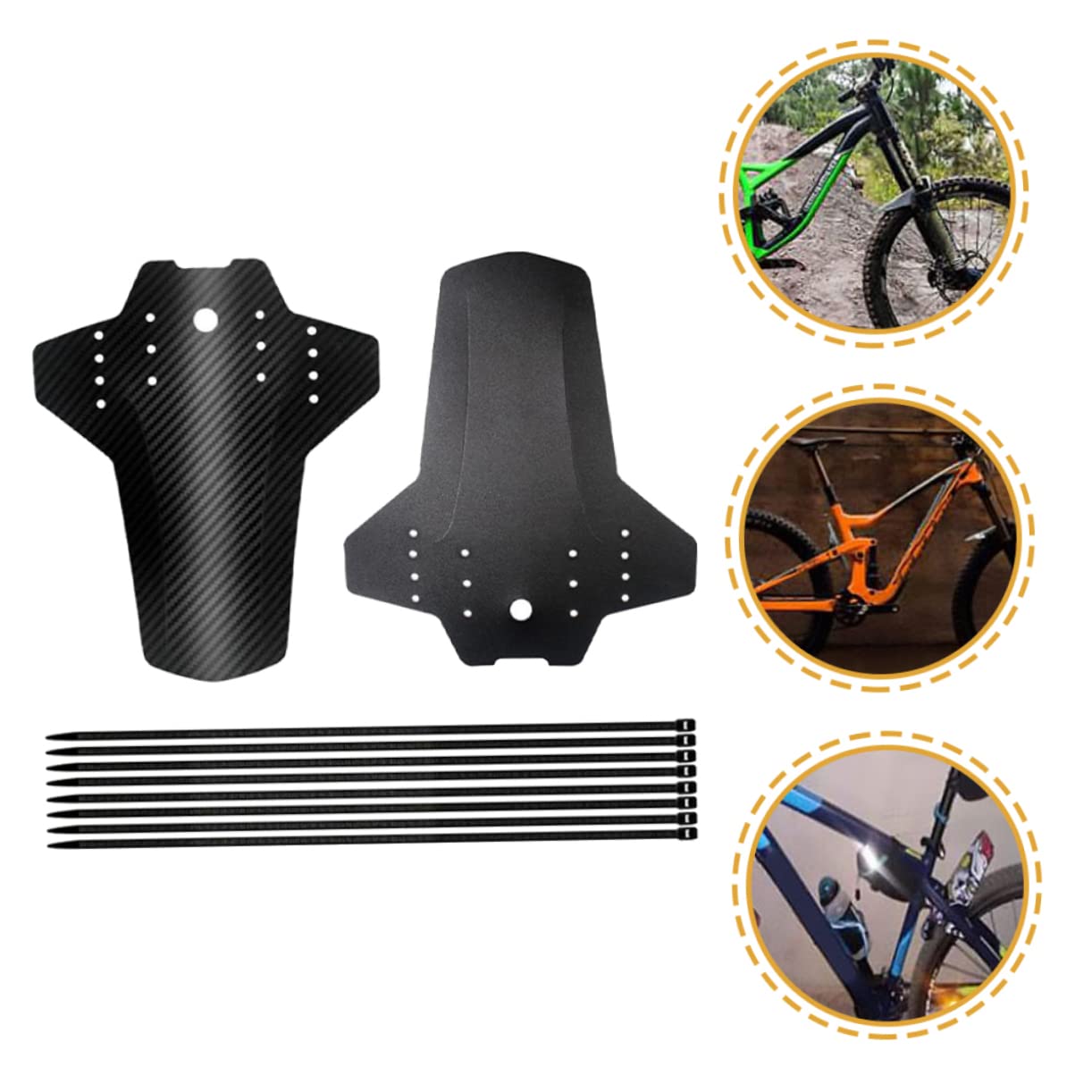 POPETPOP Garde-Boue Vélo Garde-Boue Et Arrière Garde-Boue De Protection Vélo Garde Boue VTT Garde-Boue Fat Bike Ailes De Vélo Garde-Boue De Vélo Amovible Plastique