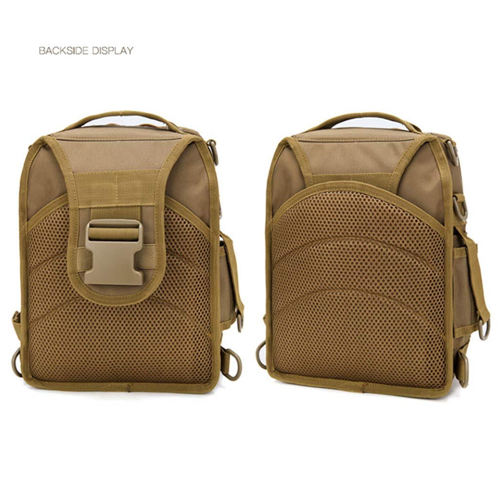 Borsa per attrezzatura da pesca Borsa da stoccaggio zaino borsa per attrezzi da esterno resistente all'acqua con supporto per canna impermeabile
