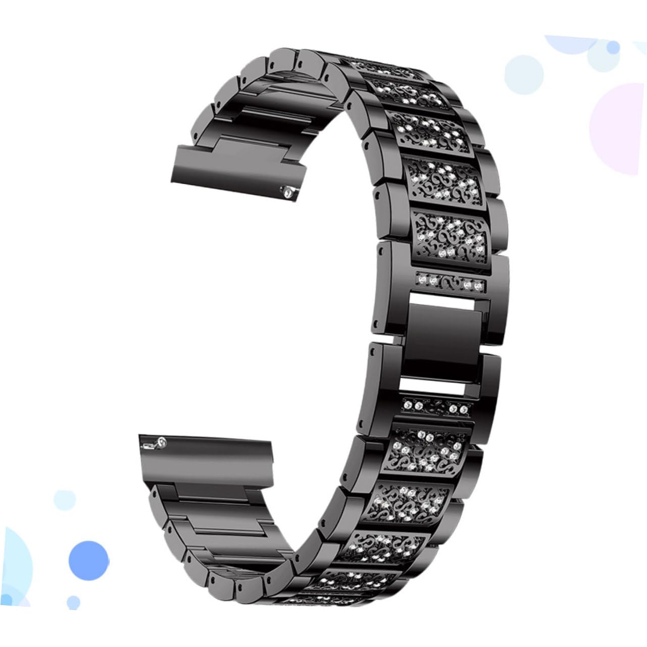 UPKOCH Metallo Smart Watch Strap Cinturino In Metallo Cinturini Per Orologi Per Le Donne Bracciali Per Le Donne Orologio Intelligente Braccialetti Delle Donne Di Cristallo Smartwatch Di