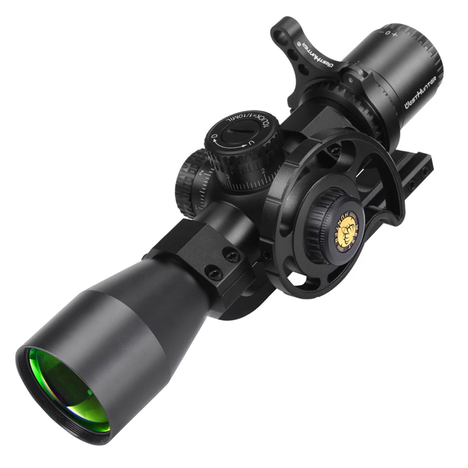 WestHunter Optics Wht 3-12x44 SFIR SFP Precisión Miras Telescópicas, Tubo de 30 mm, Segundo Plano Focal Iluminación Rojo 1/10 MIL, Exclusivo para Competiciones Deportivas de Larga Distancia