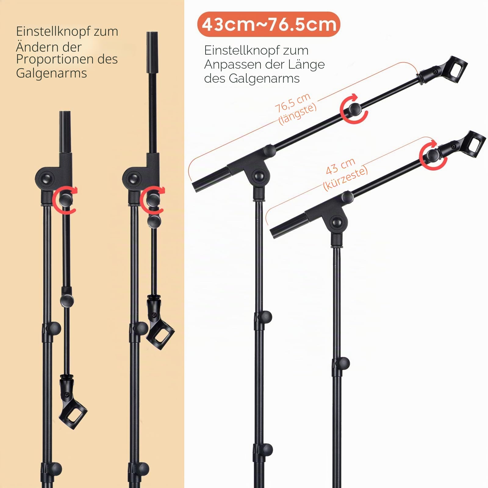Shure SM57 Dynamisches Instrumentenmikrofon mit Nierencharakteristik & CAHAYA 2 in 1 Dual-Use Mikrofonständer Boden Mikrofonstativ