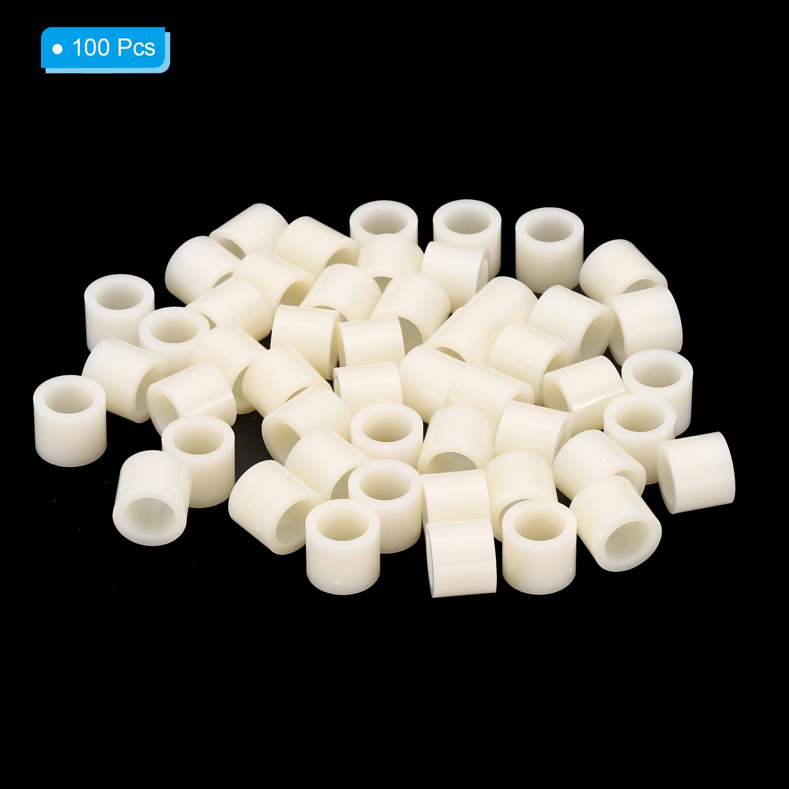 PATIKIL M8 Round Spacer Washer Set, 50 Pcs 8.2mm ID, 12mm OD, 8mm Length Plastic Standoff for M8 Screws - Image 3