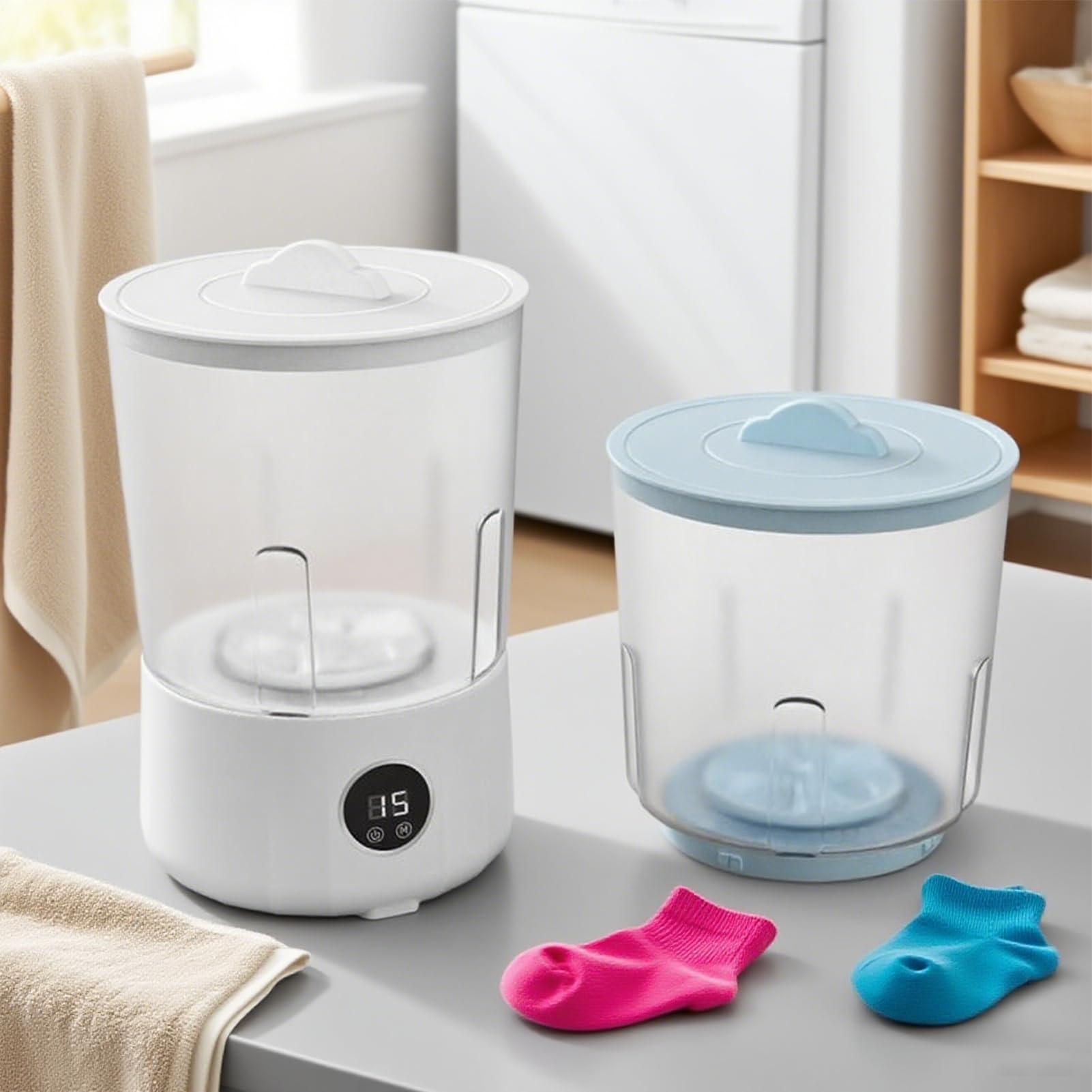Lave-linge Portable Nettoyeur 2 Bacs Accessoires Lavage