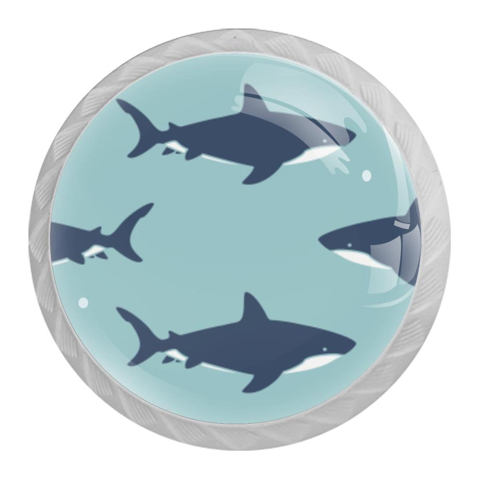 Tqmspg Multi16 4 Pieces Drawer Pulls Shark Door Knobs Dresser Handles For Kitchen Wardrobe Cupboard Hardware Furniture