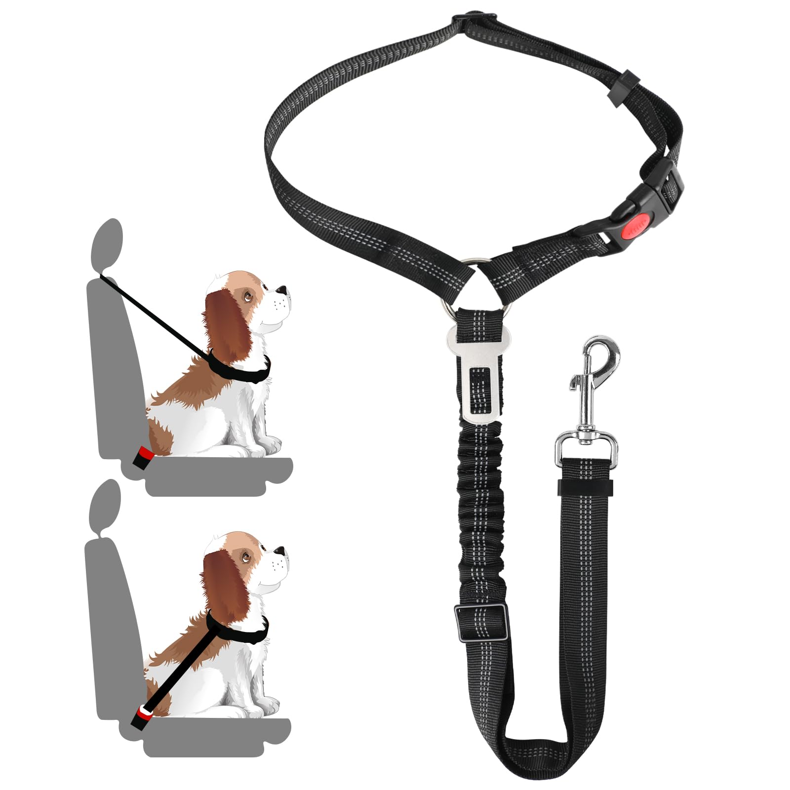 Amazon | FINGOOO 犬 シートベルト 車専用リード バックル付き・両用