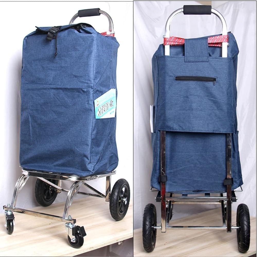Sac à provisions imperméable réutilisable de 80 L – Sac de rechange pour chariot de grande capacité, en tissu Oxford durable, idéal pour les courses et une utilisation en extérieur