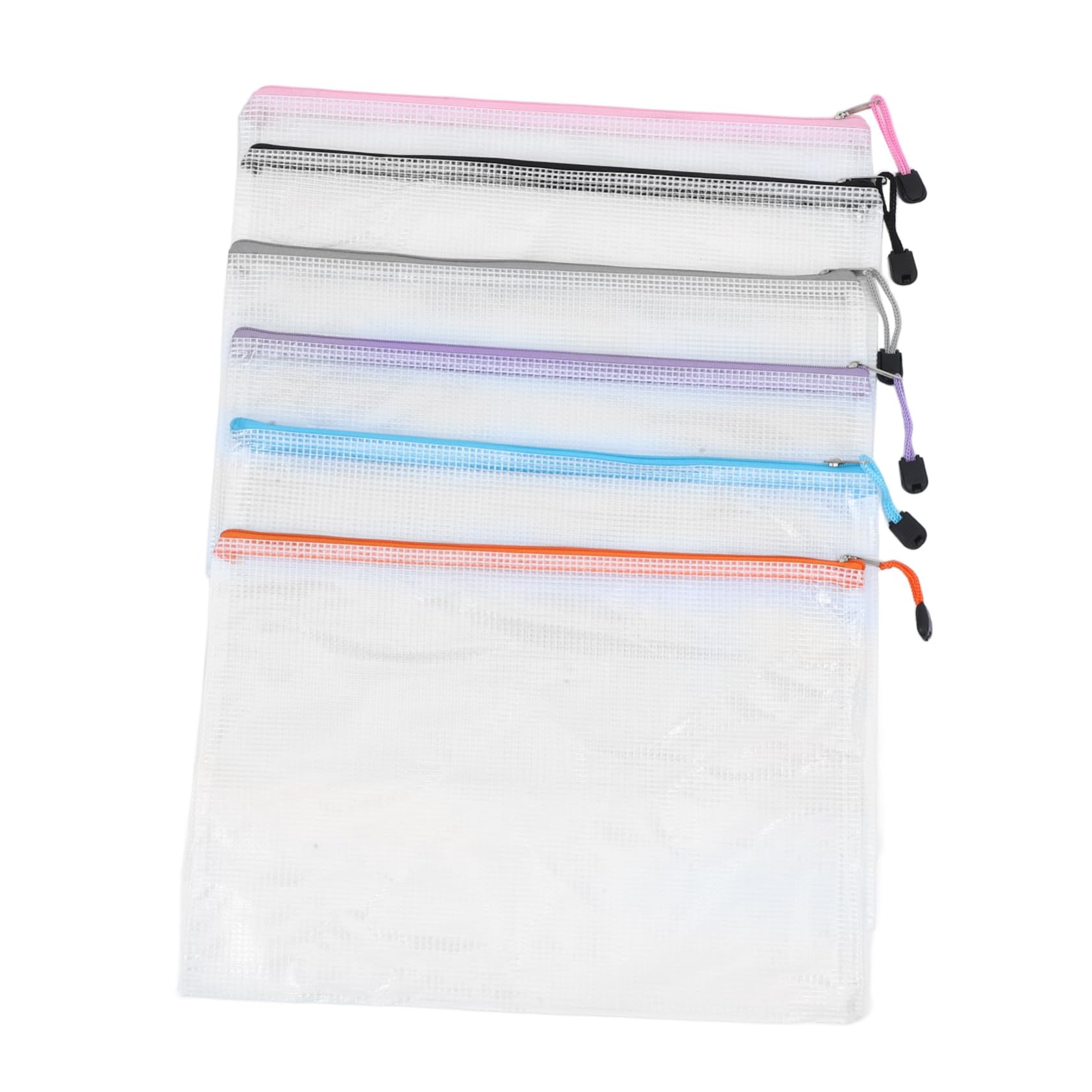 SHINEOFI 24 Pièces Pochettes à Fermeture Éclair Pvc Pochettes Transparentes Pour Classement Sacs De Rangement Pour Fournitures Scolaires Organisation De Documents