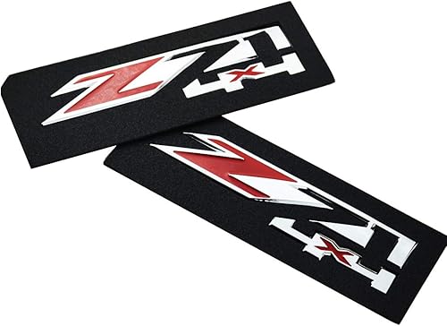 Miniatura 3 de 2 emblemas Z71 4x4 compatibles con Silverado Sierra Tahoe (rojo cromado)
