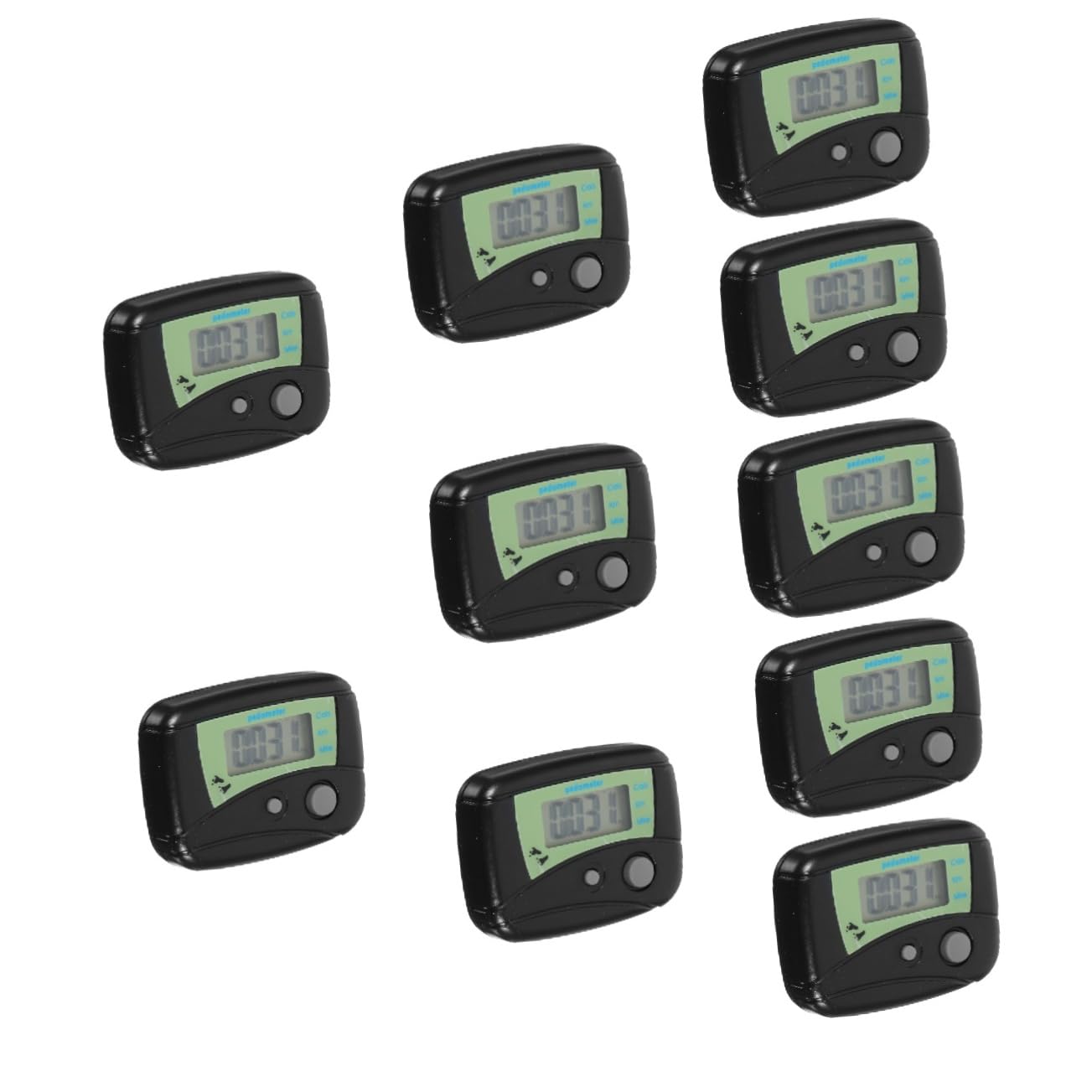 10 Pièces Podomètre Numérique Compteur De Pas Numérique Compteur De Calories Podomètre Traqueur De Distance à Pied EUR De Distance à Pied EUR De Pas Black
