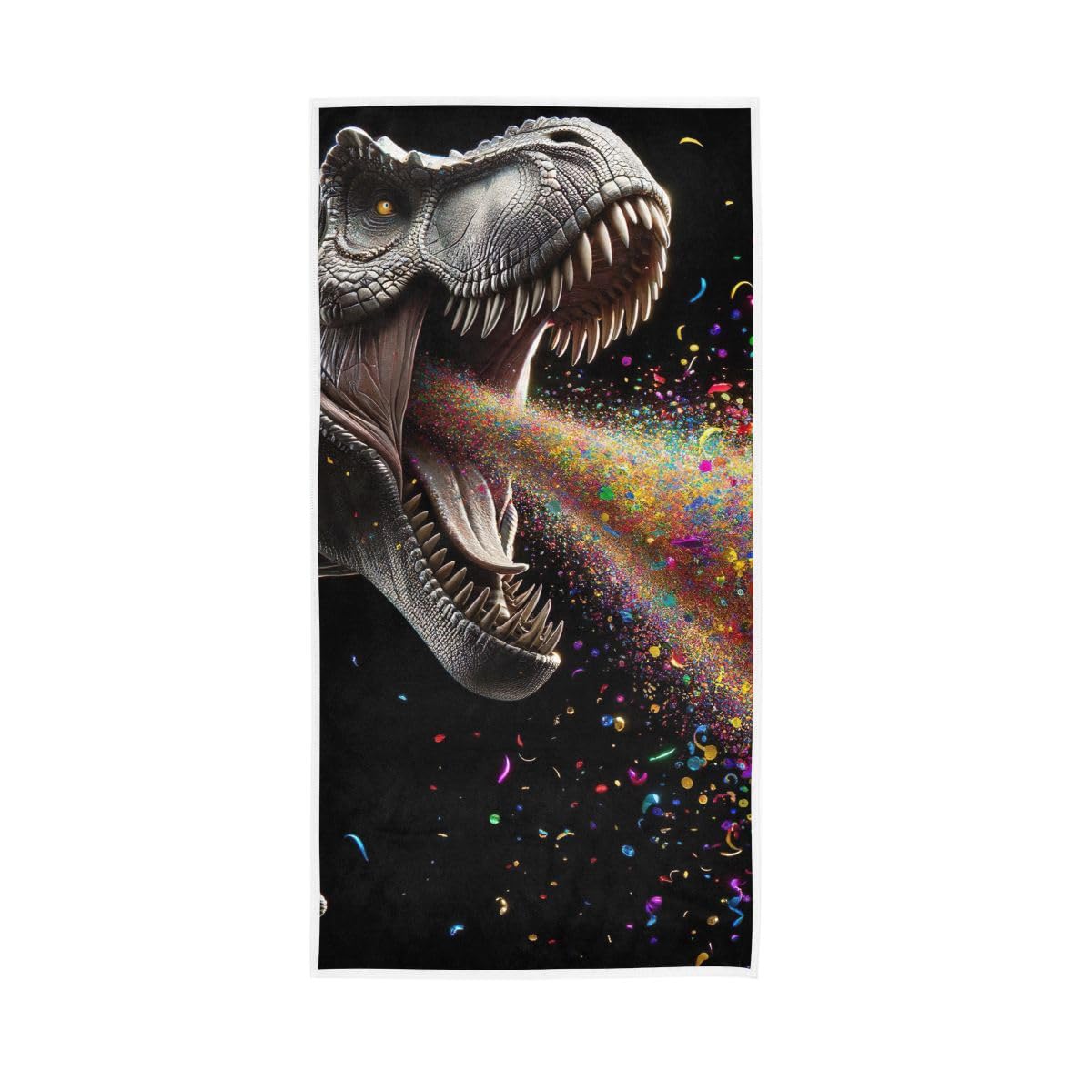 LSRCPD Dinosaur SpitsConfetti Hand Towels, Face Towels for Bathroom 15 x 30 Inches, Absorbent Towels