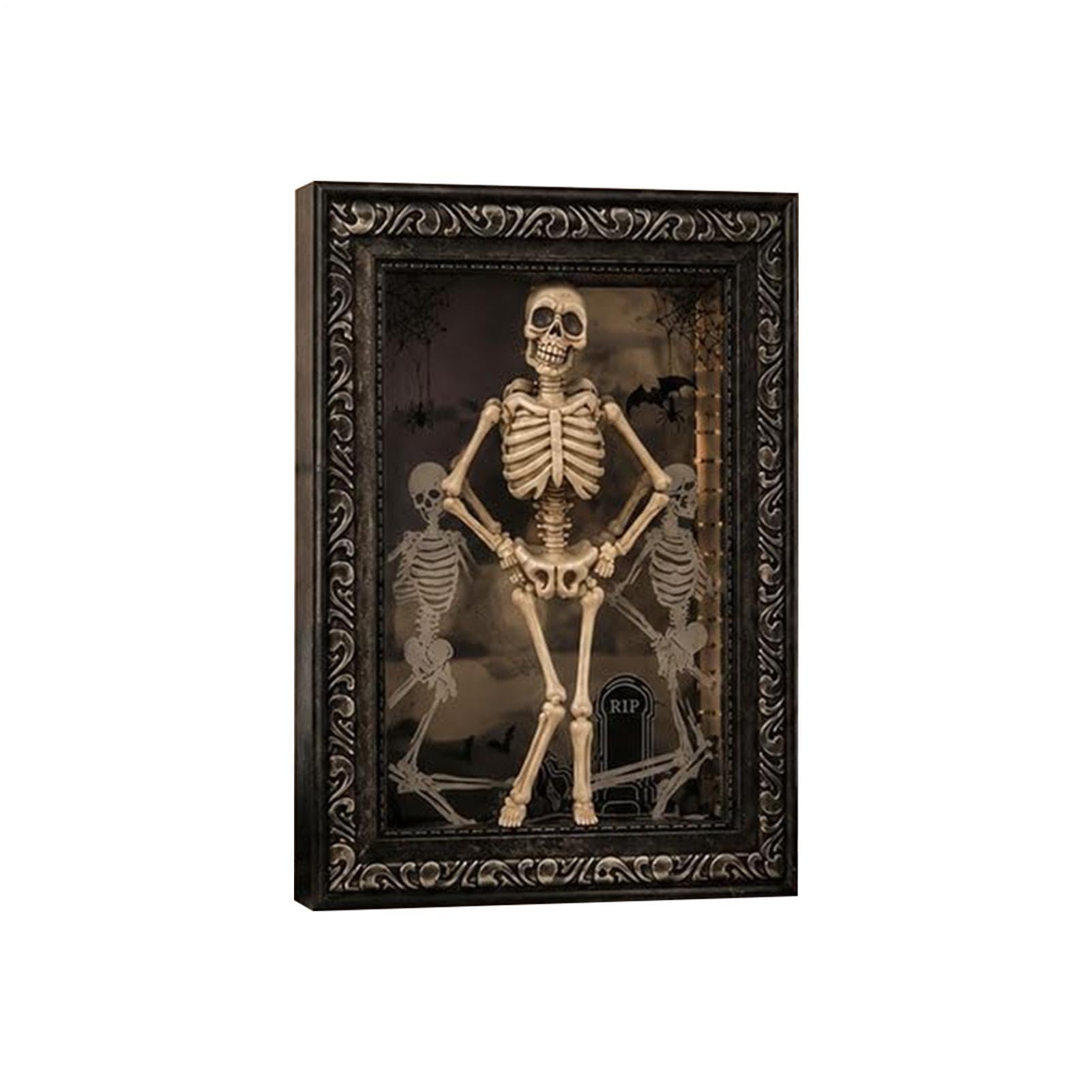 Cornice Scheletro Halloween Decorazioni da tavolo di Halloween con luce LED