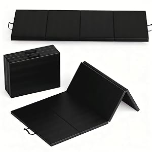 Folding Gymnastics Mat 6x3Ft 6x2Ft Thick Portable Exercise and Tumbling Pad for Home Gym Pilates Aerobics and Martial