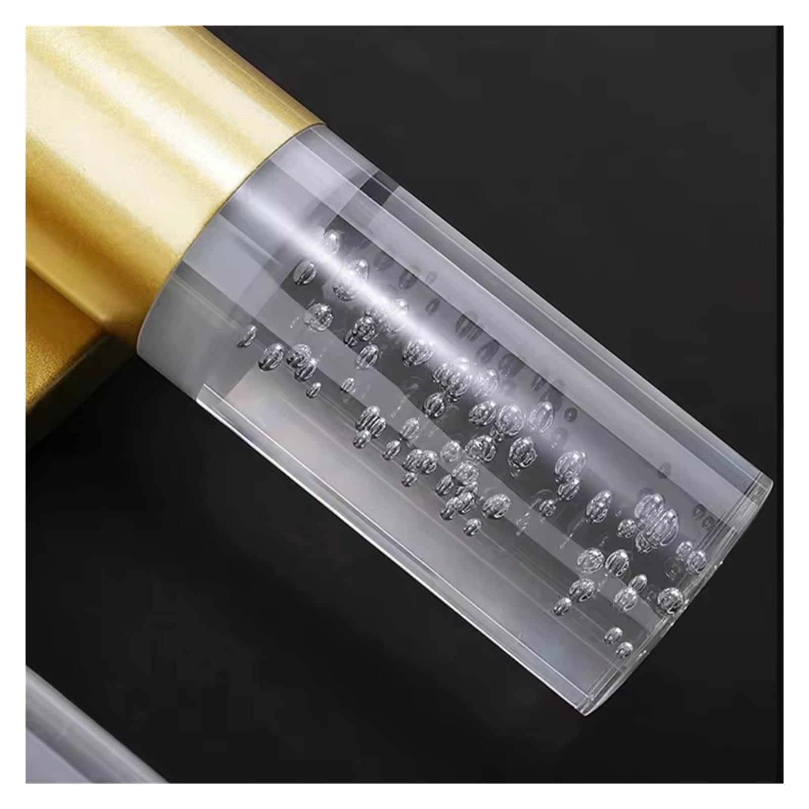 Nowoczesne kryształowe kinkiety LED Bubble Crystal do łazienki, toaletki, salonu, sypialni, srebrne kinkiety, oświetlenie dekoracyjne do wnętrz, połyskujące, złoto-białe świa,Gold-White light
