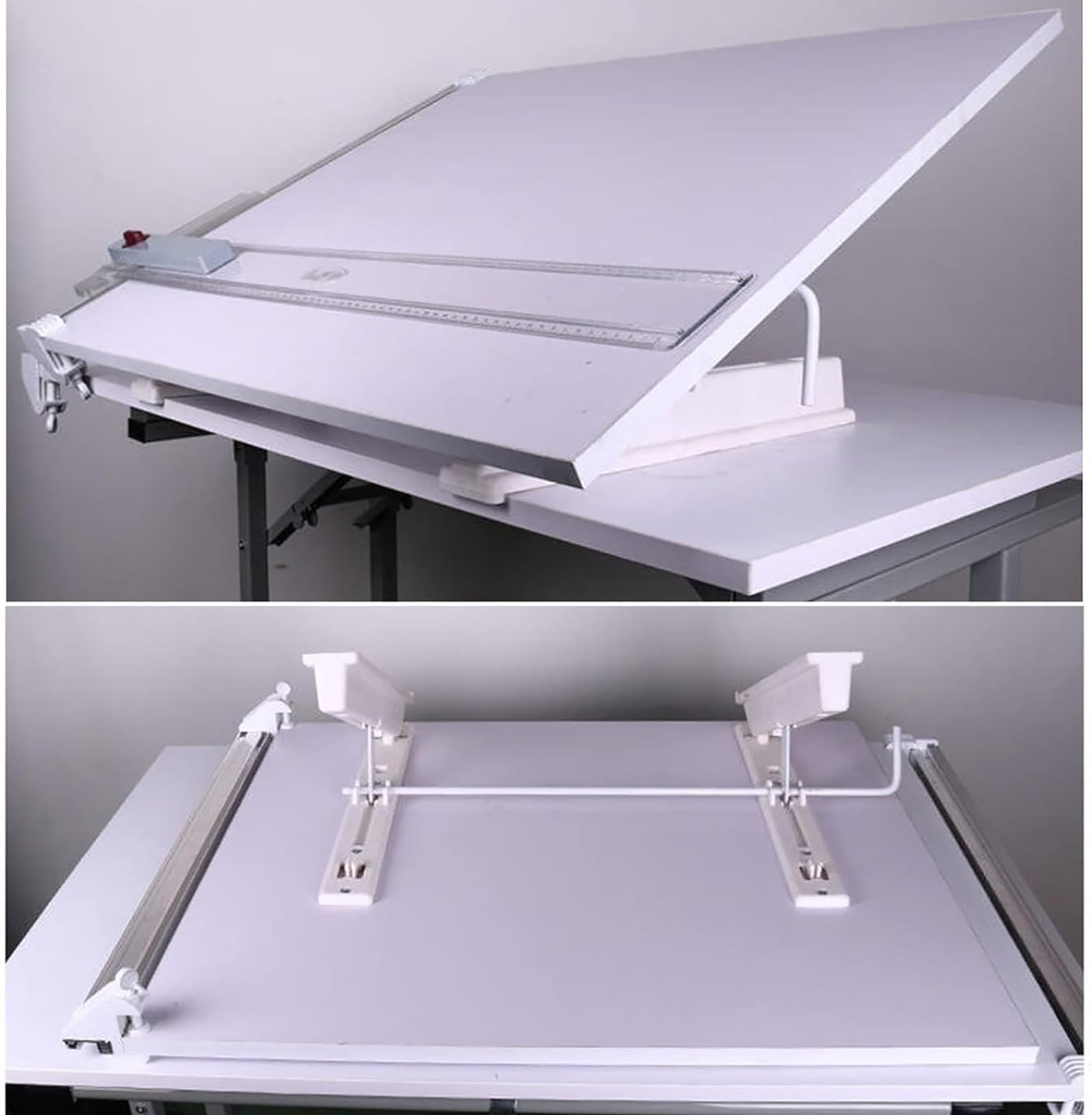 Tragbares magnetisches Zeichentafel, Desktop-Zeichentablett mit Messlineal, einstellbarer Winkel, Papier-Locator für Studenten, Ingenieure, Architekten