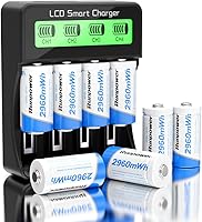 Vista 9 de Runpower Batería recargable AA, batería de litio de 1.5V 3600mAh, paquete de 2