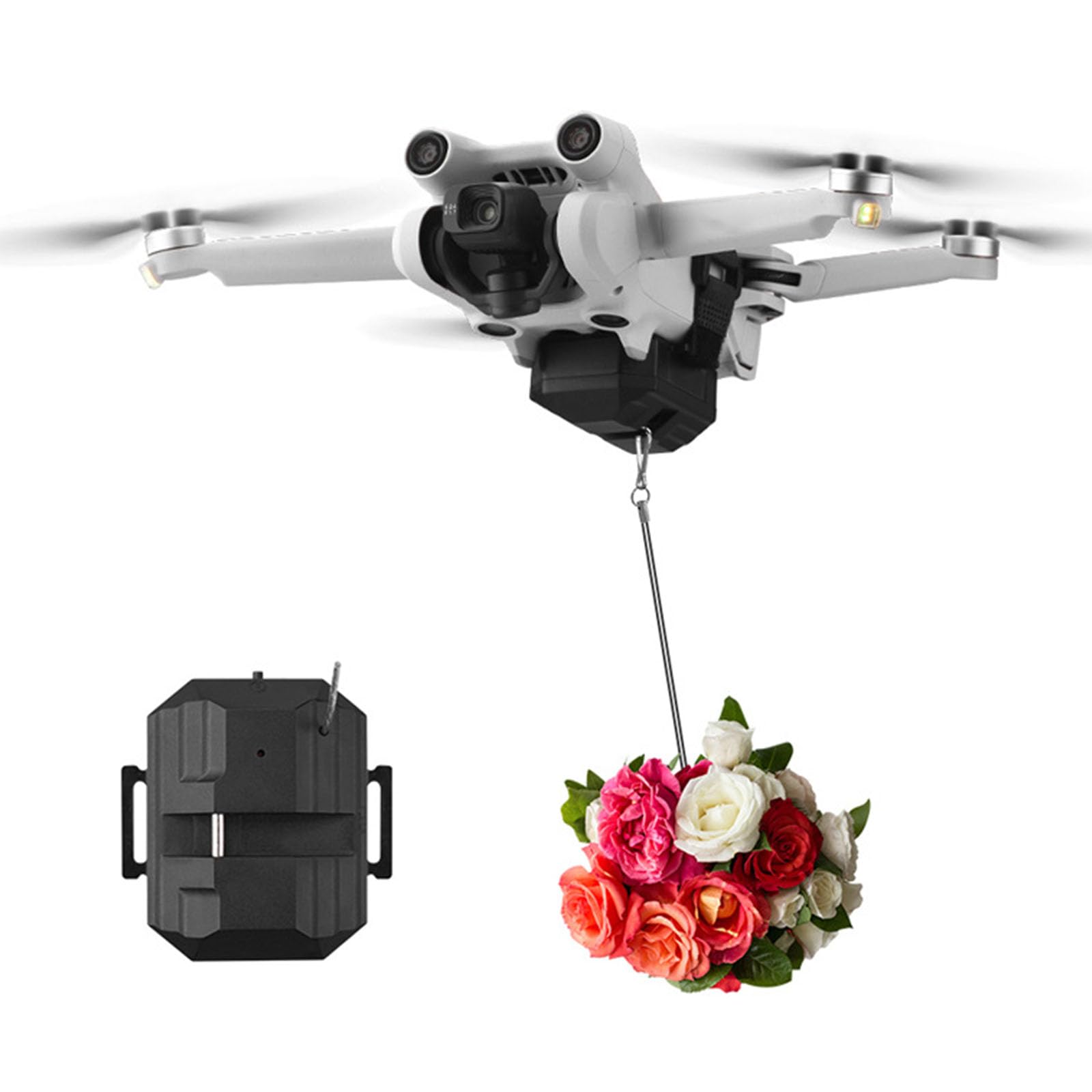 Drones Airdrops Delivery Mechanism Remote Controls for 4K Safe with Straps Installation
