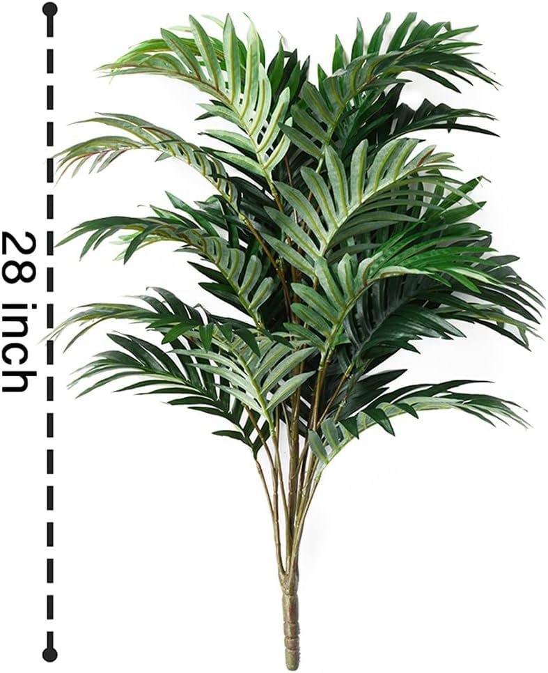 Image of Dekorly Plastic Fake Plants Artificial Floor Plants Large Tropical Palm Tree Tall Monstera Plant Without Pot Faux Plants for Indoor Outdoor Home