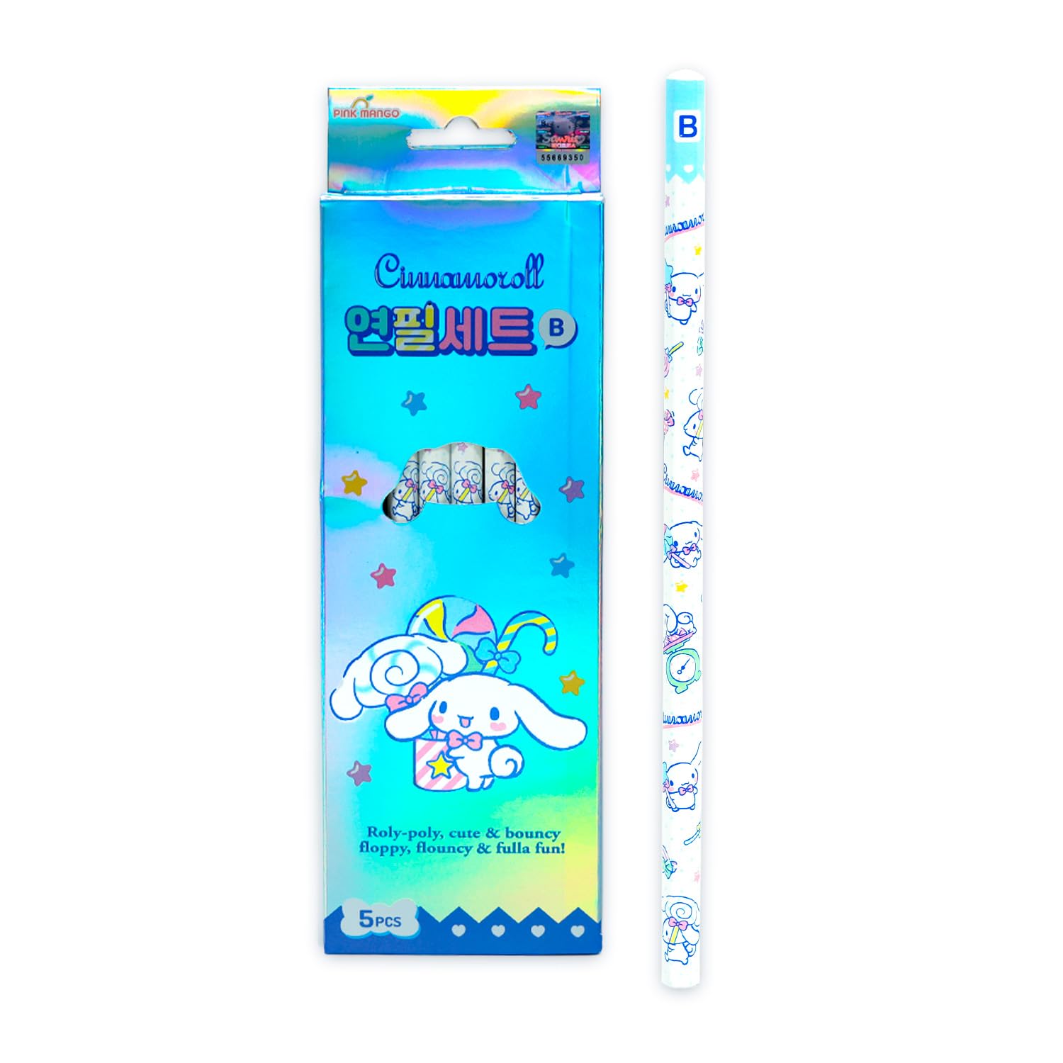SANRIO Juego de 10 lápices Cinnamoroll para aula, paquete con 10 lápices para niños con calcomanías Cinnamoroll Plus, más suministros escolares para niñas
