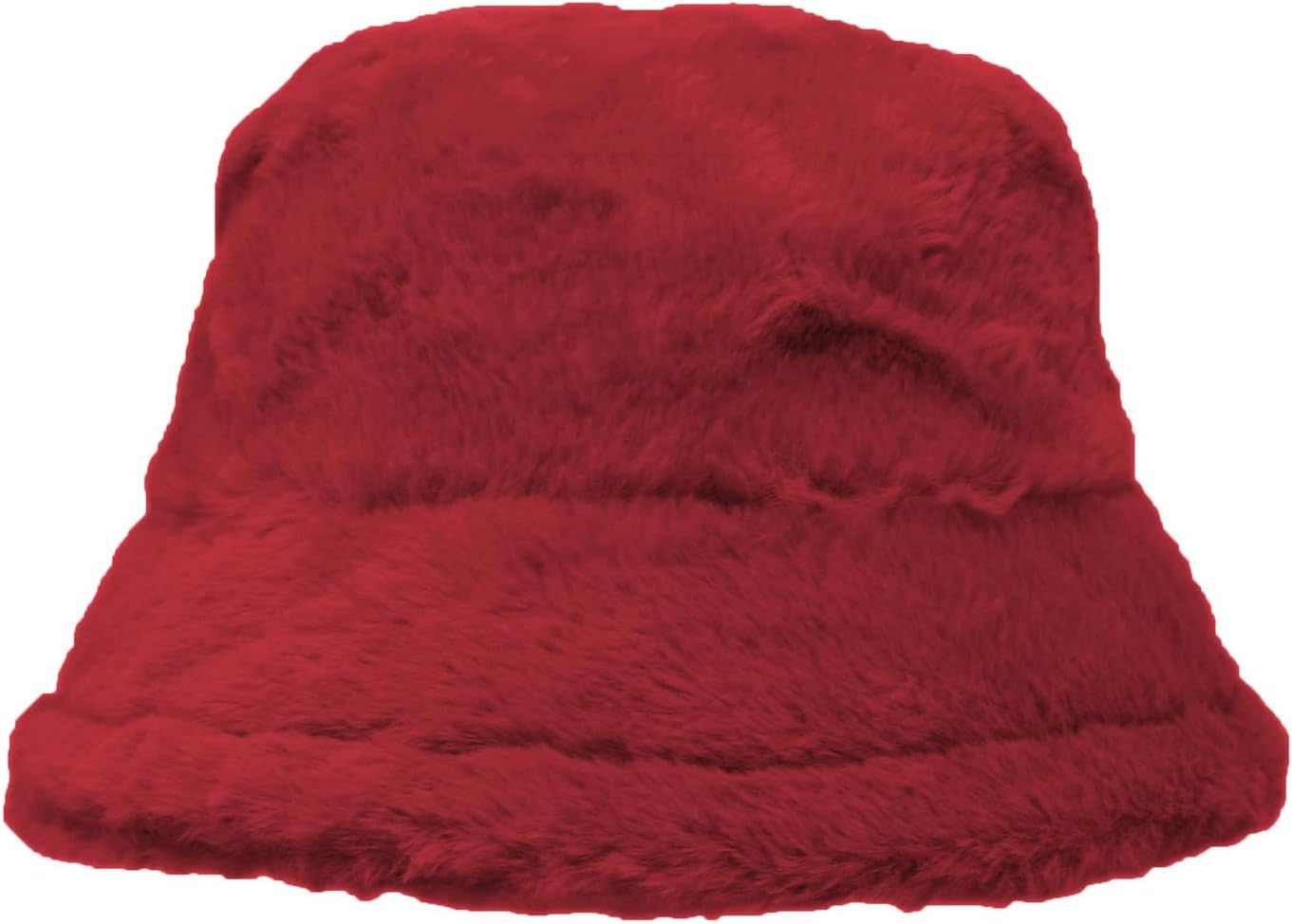 Glory Max Winter Fluffy Plush Bucket Hat Cozy Faux Fur Wide Brim Adjustable Size for Women - Image 2